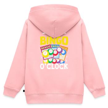 It's Bingo O'clock Funny Bingo Night Casino - Kids Premium Organic Zip-up Hoodie - rose - Back - AI Model Kid Female (0cm)