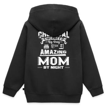 Chemical Engineer Chemical Engineer Mom - Kids Premium Organic Zip-up Hoodie - black - Back - AI Model Kid Male (0cm)