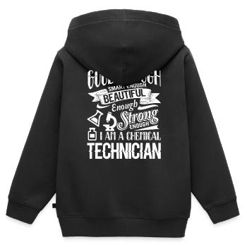 Chemical Technician Strong Chemical Technician - Kids Premium Organic Zip-up Hoodie - black - Back - AI Model Kid Male (0cm)