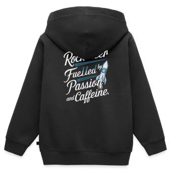 Modell-Rakete - Kinder Premium Organic Zip Hoodie - Schwarz - Hinten - AI Model Kid Male (0cm)