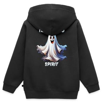 JE SUIS LE BON - Sweat Premium à capuche zippé enfant bio - noir - Dos - AI Model Kid Male (0cm)