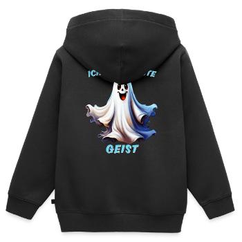 JE SUIS LE BON - Sweat Premium à capuche zippé enfant bio - noir - Dos - AI Model Kid Male (0cm)