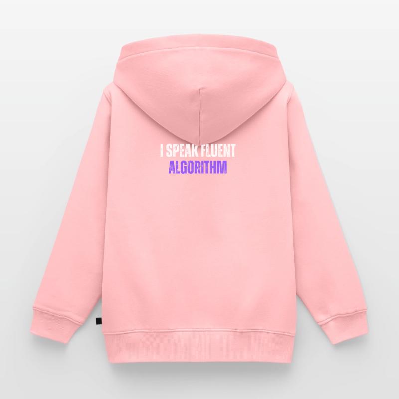 I Speak Fluent Algorithm Coding Geek Funny Coding Kids Premium Organic Zip-up Hoodie