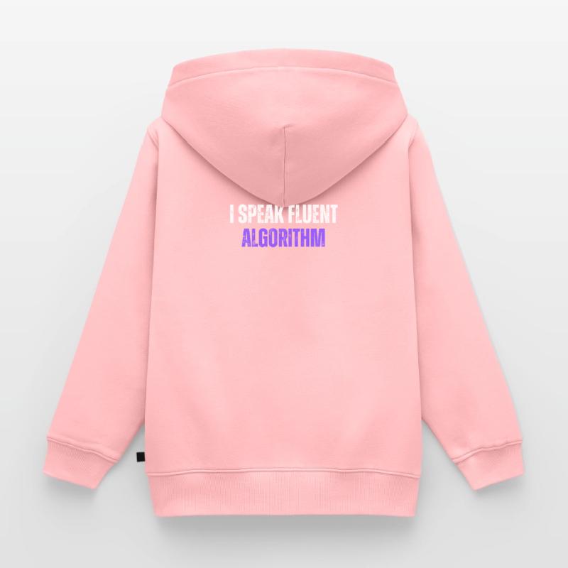 I Speak Fluent Algorithm Coding Geek Funny Coding Kids Premium Organic Zip-up Hoodie