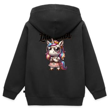Tracht Damen Outfit Dirndl Ersatz Lausmadl - Kids Premium Organic Zip-up Hoodie - black - Back - AI Model Kid Male (0cm)