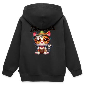 Tracht Damen Outfit Dirndl Ersatz Lausmadl - Kids Premium Organic Zip-up Hoodie - black - Back - AI Model Kid Male (0cm)