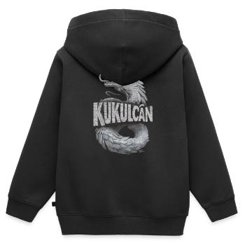 Legendäre Schlange Kukulcan Uralte Mythologie - Kinder Premium Organic Zip Hoodie - Schwarz - Hinten - AI Model Kid Male (0cm)