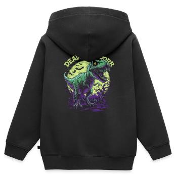 Zombie T-REX – Rugissement mortel pour les amateurs de dinosaures - Sweat Premium à capuche zippé enfant bio - noir - Dos - AI Model Kid Male (0cm)