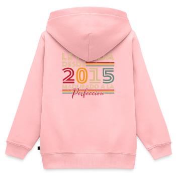 Legende seit 2015 Geburtstagsgeschenk - Kinder Premium Organic Zip Hoodie - Rosa - Hinten - AI Model Kid Female (0cm)