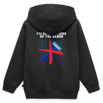 Nicht aufräumen den Bart lustiges Rasierer-Design - Kinder Premium Organic Zip Hoodie - Schwarz - Hinten - AI Model Kid Male (0cm)