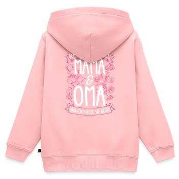 Fête des mères Meilleure maman Maman Cadeau Famille Darling - Sweat Premium à capuche zippé enfant bio - rose - Dos - AI Model Kid Female (0cm)