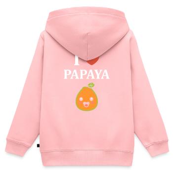Papaya - Kinder Premium Organic Zip Hoodie - Rosa - Hinten - AI Model Kid Female (0cm)