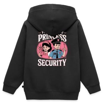 Mari des dieux - blagues de papa - Sweat Premium à capuche zippé enfant bio - noir - Dos - AI Model Kid Male (0cm)