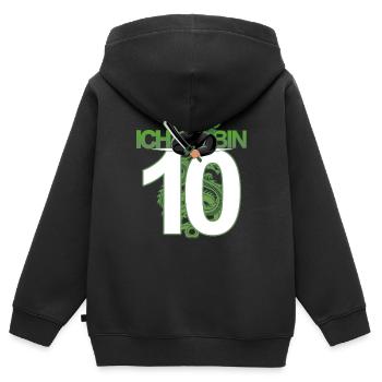 10. Geburtstag Ninja Kostüm 10 Jahre alt Junge - Kinder Premium Organic Zip Hoodie - Schwarz - Hinten - AI Model Kid Male (0cm)