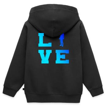 Bloc Bloc Grimpeur Bloc Escalade de bloc - Sweat Premium à capuche zippé enfant bio - noir - Dos - AI Model Kid Male (0cm)
