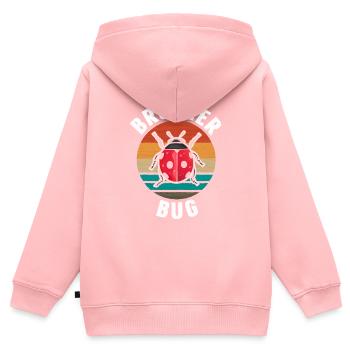 Brother Bug Retro Marienkäfer - Kinder Premium Organic Zip Hoodie - Rosa - Hinten - AI Model Kid Female (0cm)