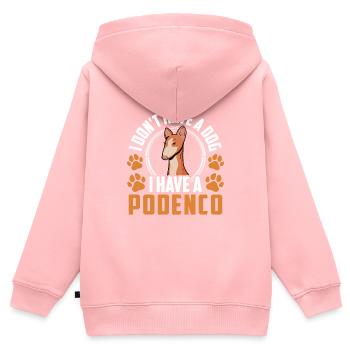Podenco Greyhound Have a Podenco - Kids Premium Organic Zip-up Hoodie - rose - Back - AI Model Kid Female (0cm)