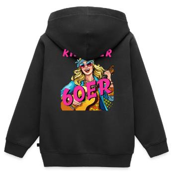 FRAU KIND DER 60er - Kinder Premium Organic Zip Hoodie - Schwarz - Hinten - AI Model Kid Male (0cm)