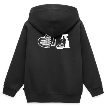 Chemical Engineer Chemical Engineer Heartbeat - Kids Premium Organic Zip-up Hoodie - black - Back - AI Model Kid Male (0cm)