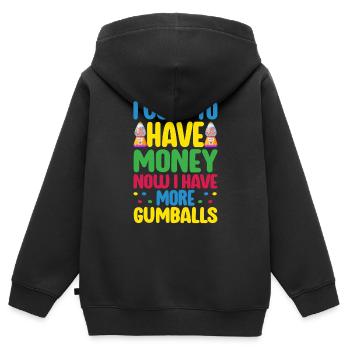 Machine à chewing-gum Machine à chewing-gum - Sweat Premium à capuche zippé enfant bio - noir - Dos - AI Model Kid Male (0cm)