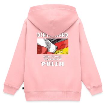 POLAND GERMANY I LIVE IN - Kids Premium Organic Zip-up Hoodie - rose - Back - AI Model Kid Female (0cm)