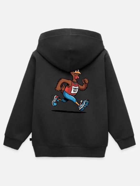 Lustiger Torkey-Trab - Kinder Premium Organic Zip Hoodie - Schwarz