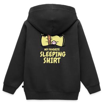 Baseball Équipe de baseball Baseballer Pyjama - Sweat Premium à capuche zippé enfant bio - noir - Dos - AI Model Kid Male (0cm)