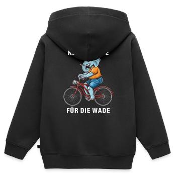 BICYCLE NO MERCY FOR THE CALF - Kids Premium Organic Zip-up Hoodie - black - Back - AI Model Kid Male (0cm)