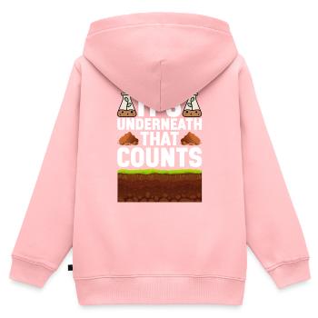 Bodenwissenschaftler Soil Science - Kids Premium Organic Zip-up Hoodie - rose - Back - AI Model Kid Female (0cm)
