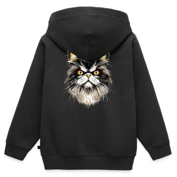 Perserkatze Perser Katze Persian Cat Süße Katzen - Kinder Premium Organic Zip Hoodie - Schwarz - Hinten - AI Model Kid Male (0cm)