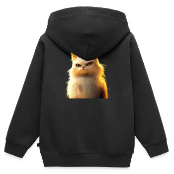 Perserkatze Perser Katze Persian Cat Süße Katzen - Kinder Premium Organic Zip Hoodie - Schwarz - Hinten - AI Model Kid Male (0cm)