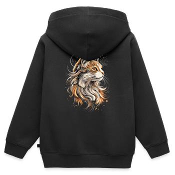 Perserkatze Perser Katze Persian Cat Süße Katzen - Kinder Premium Organic Zip Hoodie - Schwarz - Hinten - AI Model Kid Male (0cm)