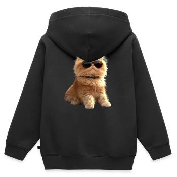 Perserkatze Perser Katze Persian Cat Süße Katzen - Kinder Premium Organic Zip Hoodie - Schwarz - Hinten - AI Model Kid Male (0cm)