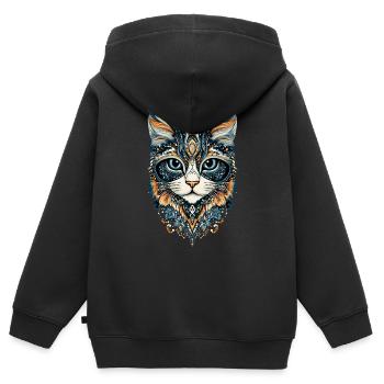 Perserkatze Perser Katze Persian Cat Süße Katzen - Kinder Premium Organic Zip Hoodie - Schwarz - Hinten - AI Model Kid Male (0cm)