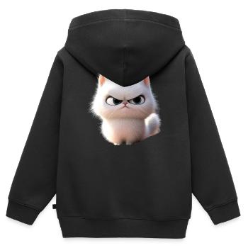 Perserkatze Perser Katze Persian Cat Süße Katzen - Kinder Premium Organic Zip Hoodie - Schwarz - Hinten - AI Model Kid Male (0cm)