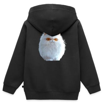 Perserkatze Perser Katze Persian Cat Süße Katzen - Kinder Premium Organic Zip Hoodie - Schwarz - Hinten - AI Model Kid Male (0cm)
