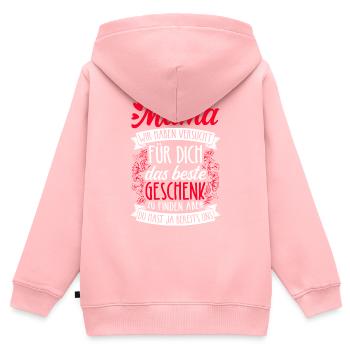 Muttertag Beste Mama Ehefrau Familienliebe Lieblin - Kinder Premium Organic Zip Hoodie - Rosa - Hinten - AI Model Kid Female (0cm)