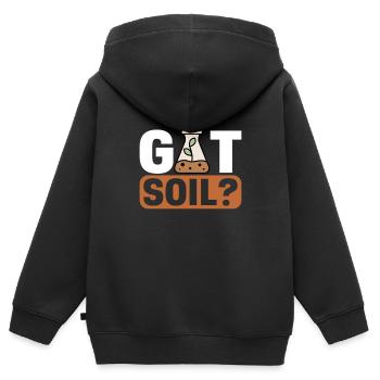 Bodenwissenschaftler Soil Science - Kids Premium Organic Zip-up Hoodie - black - Back - AI Model Kid Male (0cm)
