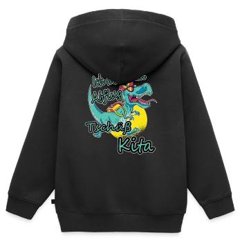 I take off, legend leaves terrain - Kids Premium Organic Zip-up Hoodie - black - Back - AI Model Kid Male (0cm)