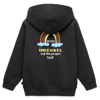 Urenkel Geburtstag Urenkelsohn Jungen Ur-Enkel - Kinder Premium Organic Zip Hoodie - Schwarz - Hinten - AI Model Kid Male (0cm)