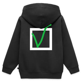 Tick off - Kids Premium Organic Zip-up Hoodie - black - Back - AI Model Kid Male (0cm)