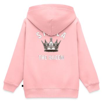 STELLA LA REINE - Sweat Premium à capuche zippé enfant bio - rose - Dos - AI Model Kid Female (0cm)