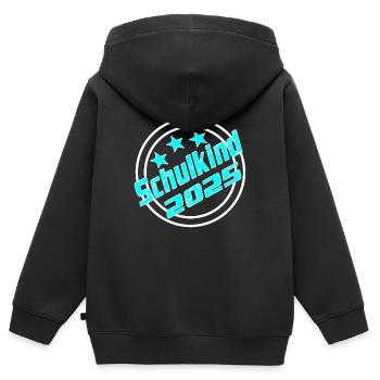 Schulkind 2025 Schulanfang Grundschule Kind - Kinder Premium Organic Zip Hoodie - Schwarz - Hinten - AI Model Kid Male (0cm)