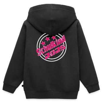 Schulkind 2025 Schulanfang Grundschule Kind - Kinder Premium Organic Zip Hoodie - Schwarz - Hinten - AI Model Kid Male (0cm)