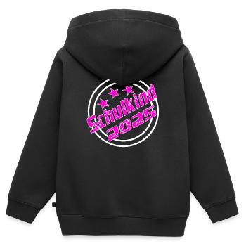 Schulkind 2025 Schulanfang Grundschule Kind - Kinder Premium Organic Zip Hoodie - Schwarz - Hinten - AI Model Kid Male (0cm)