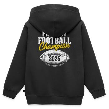 Fantasy Football Champion 2025 Kommissar Lustig - Kinder Premium Organic Zip Hoodie - Schwarz - Hinten - AI Model Kid Male (0cm)