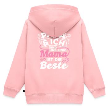 Muttertag Beste Mama Ehefrau Familienliebe Lieblin - Kinder Premium Organic Zip Hoodie - Rosa - Hinten - AI Model Kid Female (0cm)