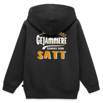 J’EN AI MARRE DE PLEURNICHER - Sweat Premium à capuche zippé enfant bio - noir - Dos - AI Model Kid Male (0cm)