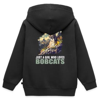 Bobcats Rotluchse Rotluchs Luchs - Kinder Premium Organic Zip Hoodie - Schwarz - Hinten - AI Model Kid Male (0cm)