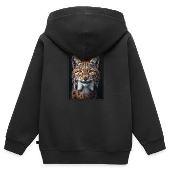 Bobcats Rotluchse Rotluchs Luchs - Kinder Premium Organic Zip Hoodie - Schwarz - Hinten - AI Model Kid Male (0cm)